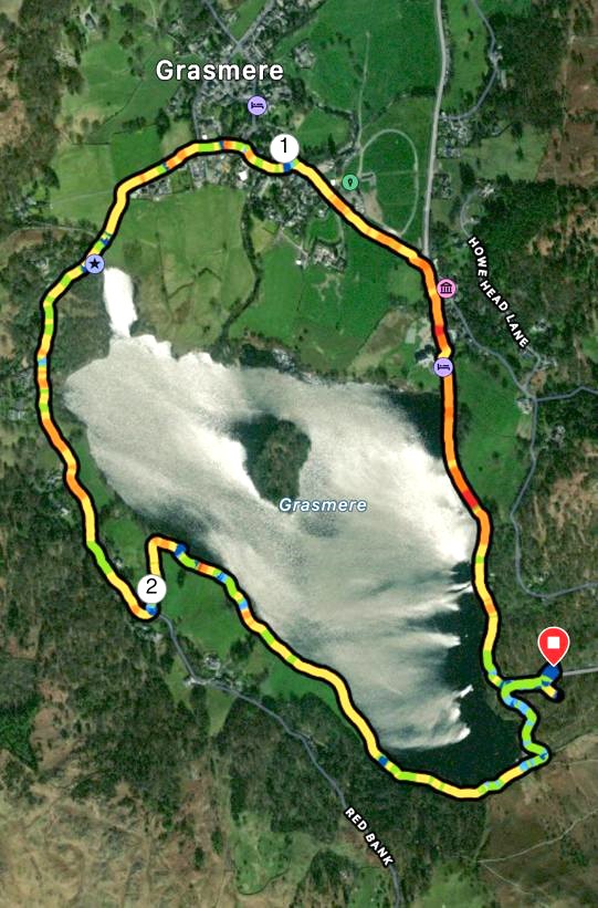 A flat, accessible path around Grasmere Lake.